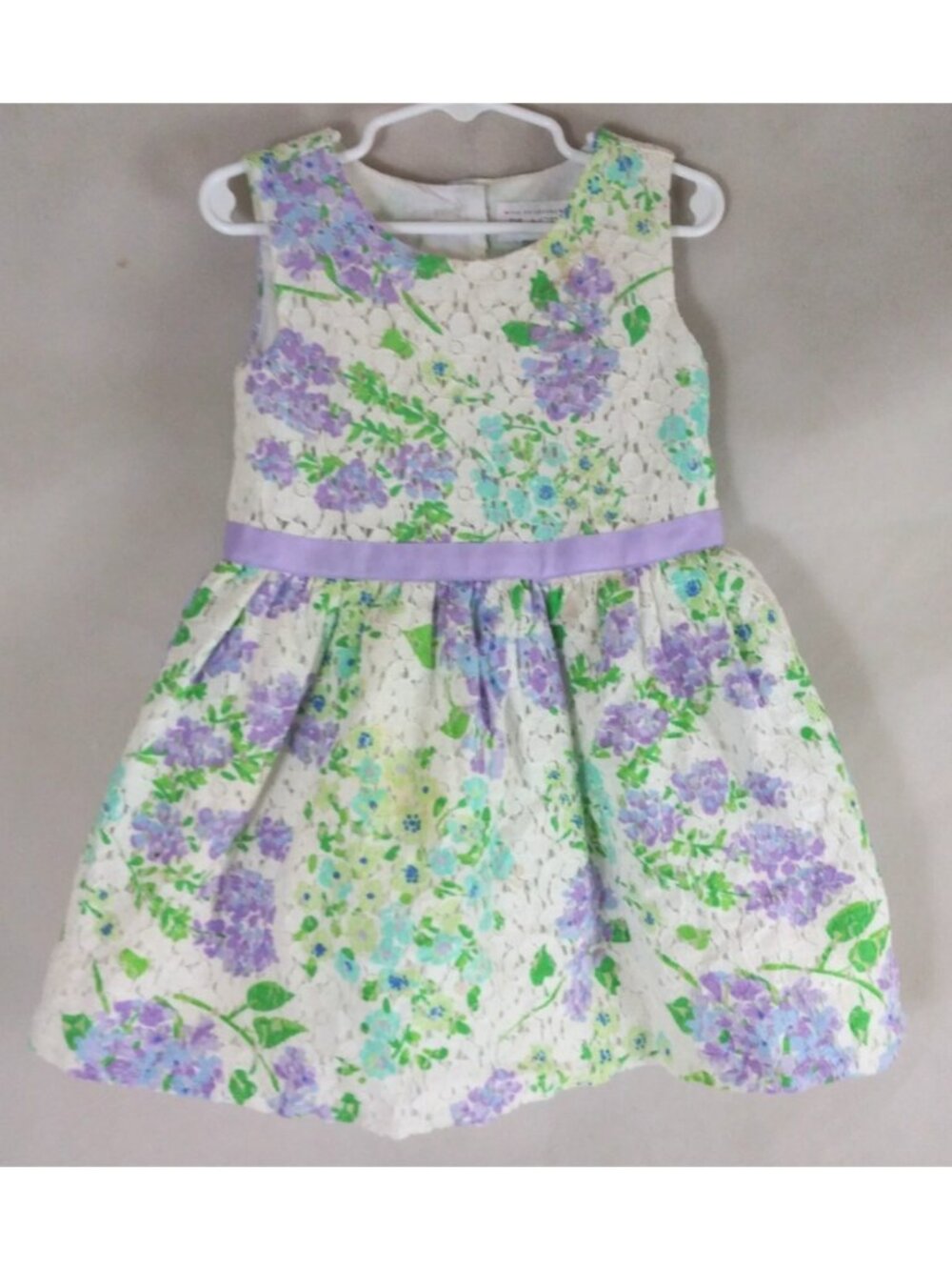 The Children's Place Lavender Floral Print Easter Dress Girls Size 4T